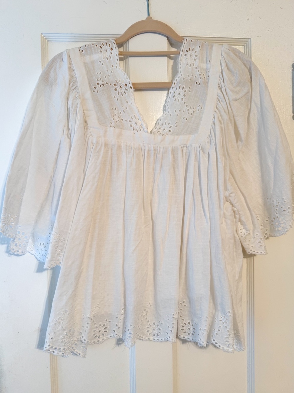 Free People White Eyelet Tunic - Picture 2 of 3